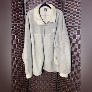 Lowe Alpine Sherpa Collar Full Zip Fleece Jacket Men’s XL Oversized Oatmeal